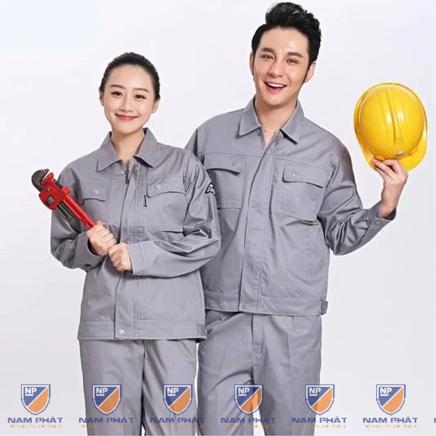Quần áo bảo hộ lao động NP01 cho kỹ sư kỹ thuật, công nhân, Size M - Vải kaki liên doanh