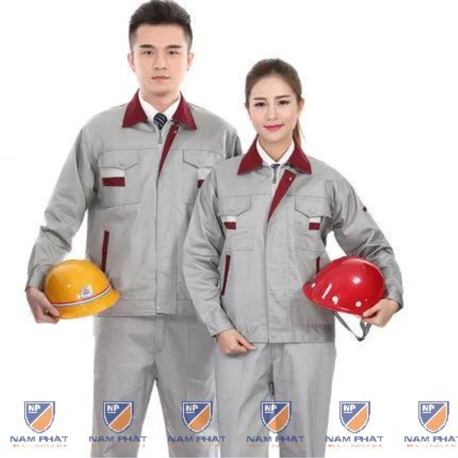 Đồng phục bảo hộ lao động NP13 cho kỹ sư, nhân viên kỹ thuật màu xanh có phản quang, Size M - Vải kaki liên doanh