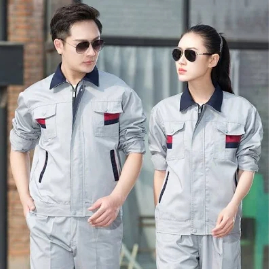 Quần áo bảo hộ lao động NP16 tay dài cho kĩ sư, công nhân môi trường giá rẻ, Size M - Vải Pangrim 23 - Hàn Quốc