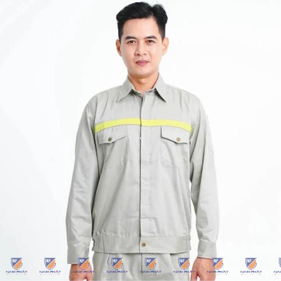 Quần áo bảo hộ lao động NP33 tay dài cho kĩ sư, công nhân môi trường giá rẻ, Size M - Vải Pangrim 23 - Hàn Quốc