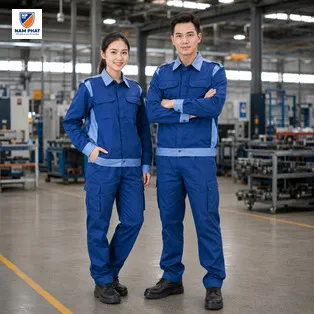 Mẫu quần áo bảo hộ lao động may tại xưởng Nam Phát