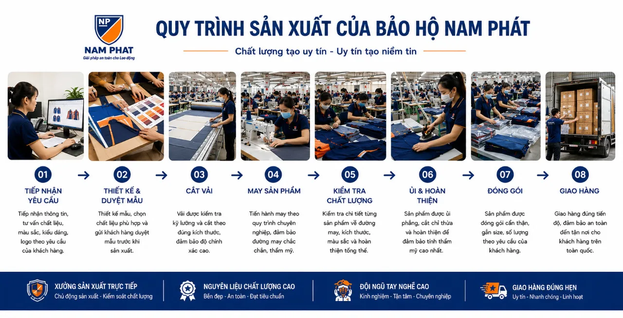 Quy trình sản xuất của Bảo Hộ Nam Phát